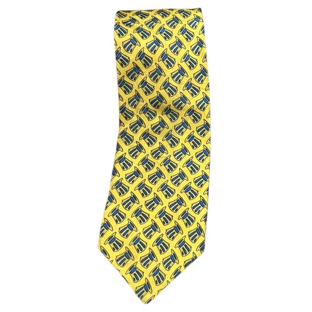 Grateful Dead Uncle Sam First Set Yellow Gold Blue Silk Tie RARE VINTAGE